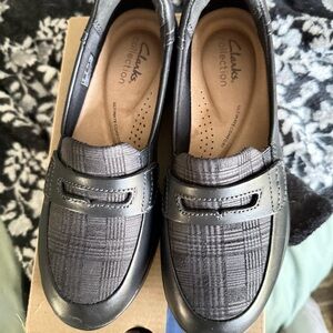 Clarks Black Slip-On Comfort Loafers